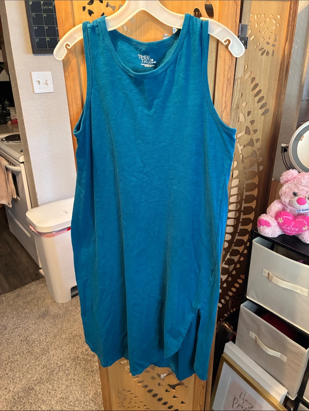 Teal sleeveless dress